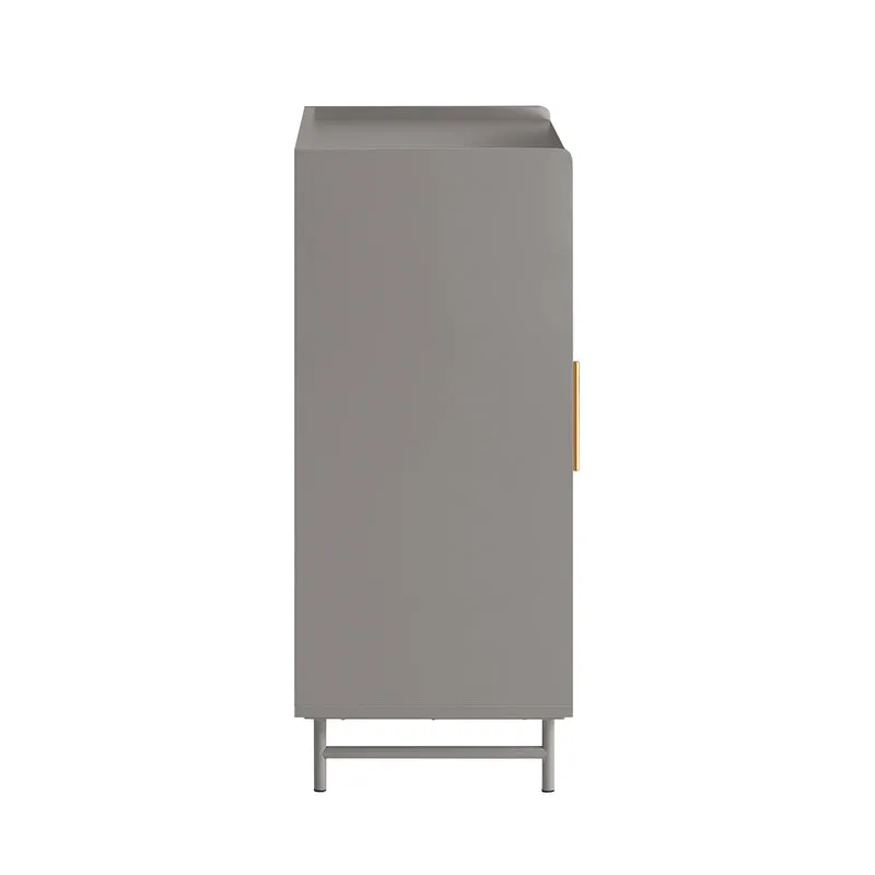 SoBuy FSB73-HG Buffet Placard Armoire de Cuisine Meuble à Chaussures Meuble d'Appoint Meuble de Rangement avec 1 Compartiment et 2 Portes