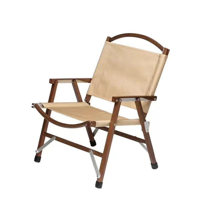 Chaise pliante en bois massif Kermit pour camping en plein air