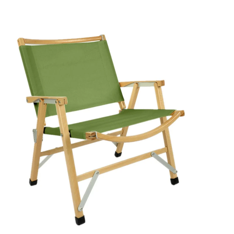 Chaise pliante en bois massif Kermit pour camping en plein air