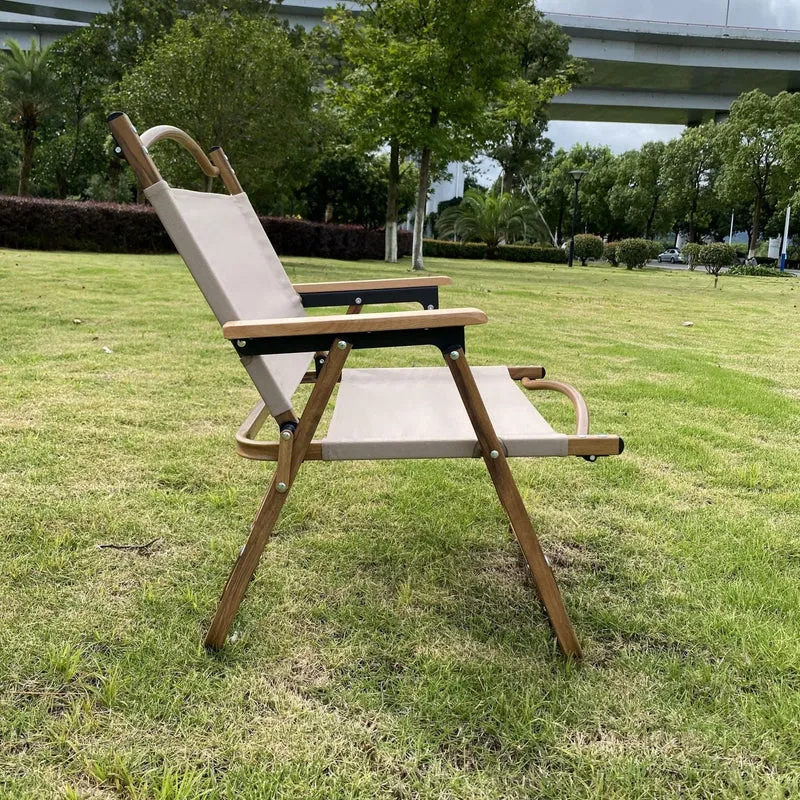 Chaise Kermit portative pliante en aluminium de processus de transfert de chaleur de grain de bois