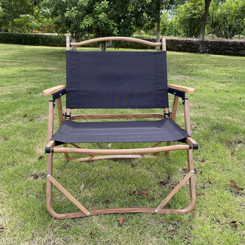 Chaise Kermit portative pliante en aluminium de processus de transfert de chaleur de grain de bois