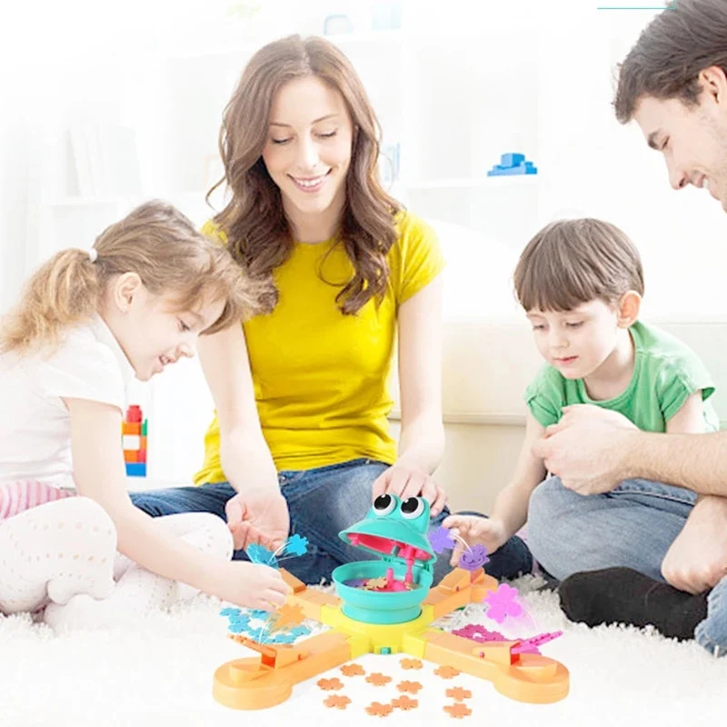 Drôle nourrir les grenouilles à manger des biscuits manuels pour enfants jouets éducatifs jouets électriques jeu de fête de famille