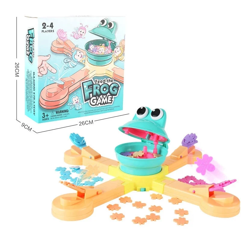 Drôle nourrir les grenouilles à manger des biscuits manuels pour enfants jouets éducatifs jouets électriques jeu de fête de famille