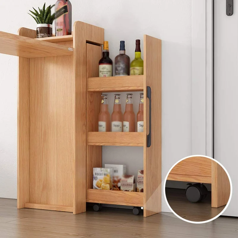 Table de bar à vin rétractable pliante avec étagère à vin ronde fixée au mur (pas de chaises)