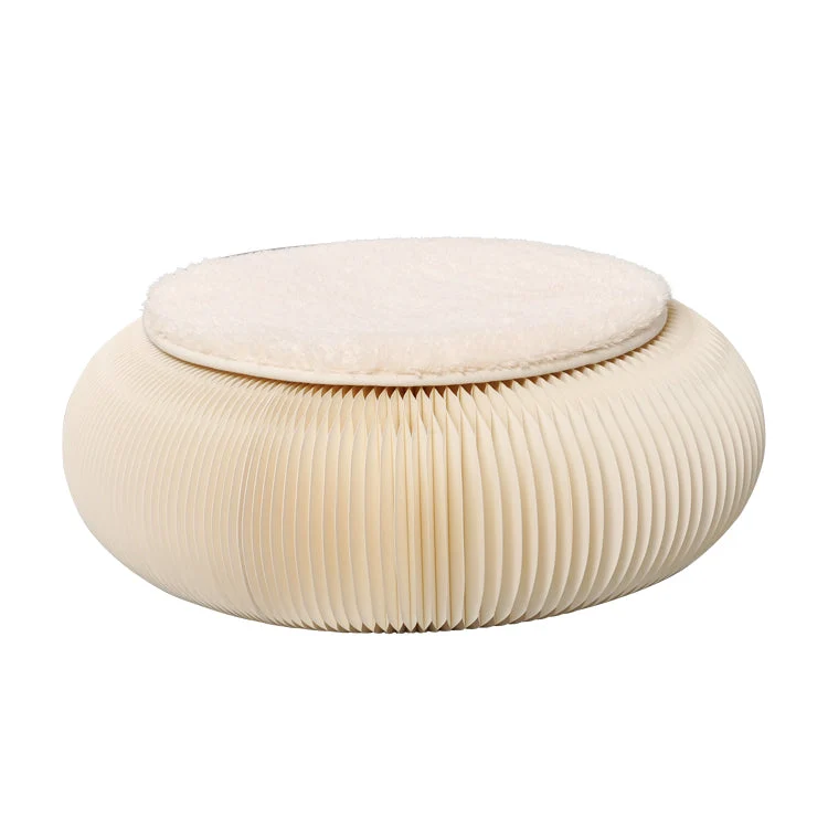 Banc de tabouret en papier kraft vierge portable et pliable