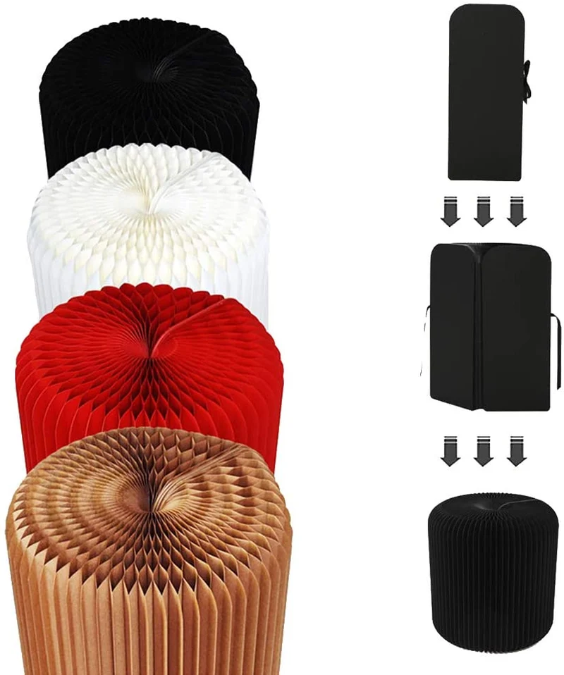 Tabouret pliable en papier kraft à structure en nid d'abeille