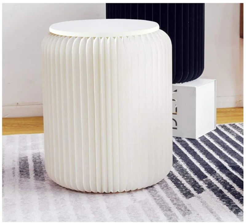 Tabouret pliable en papier kraft à structure en nid d'abeille