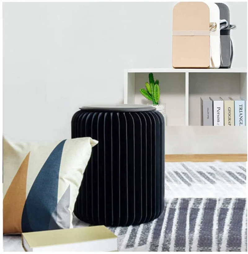 Tabouret pliable en papier kraft à structure en nid d'abeille