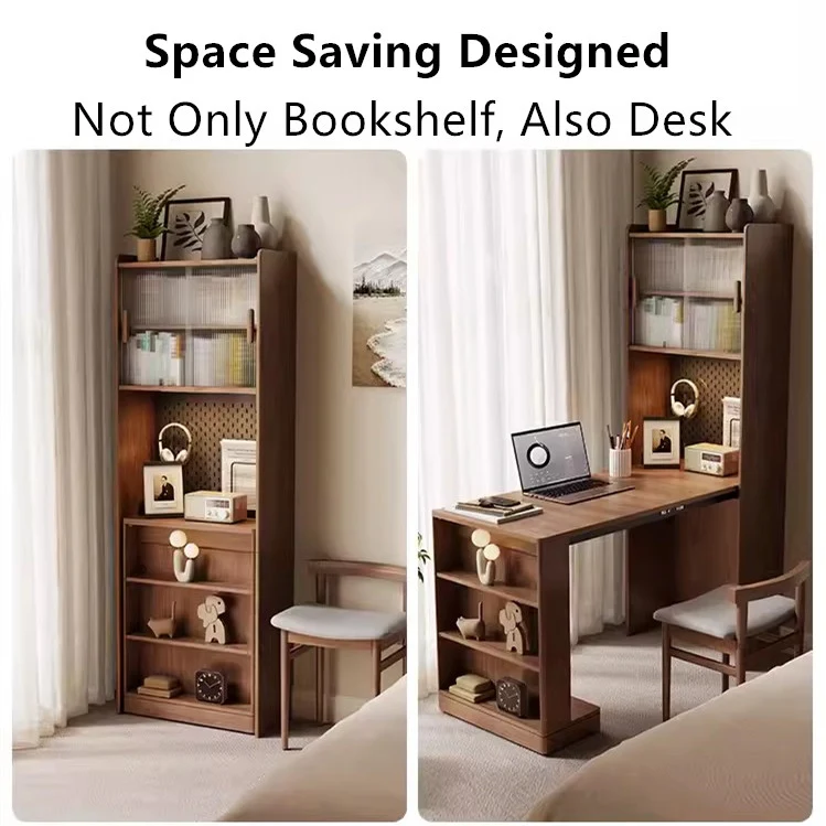 Bureau pliant peu encombrant avec vitrine