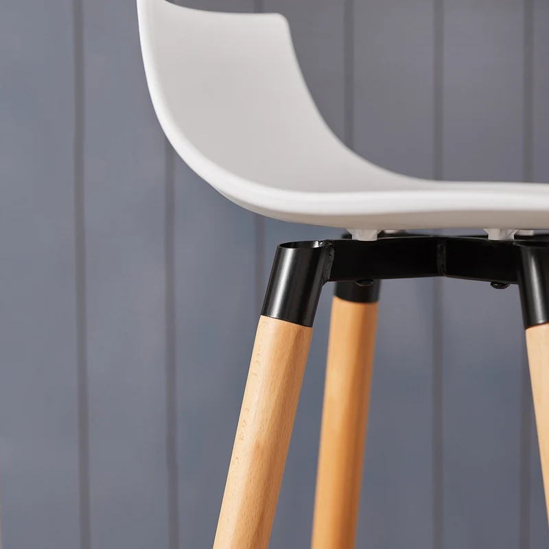 SoBuy FST86-W Tabouret de Bar Tabouret Haut de Bistrot Chaise de Bar avec Repose-Pieds et Dossier