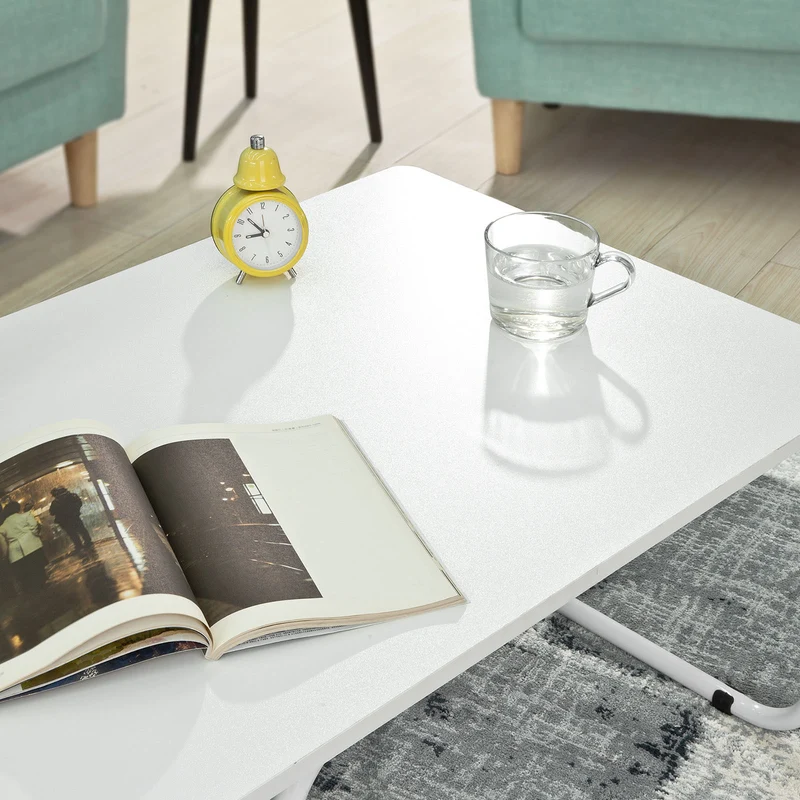 SoBuy FBT41-W Table Basse de Salon avec 1 étagère, Blanc