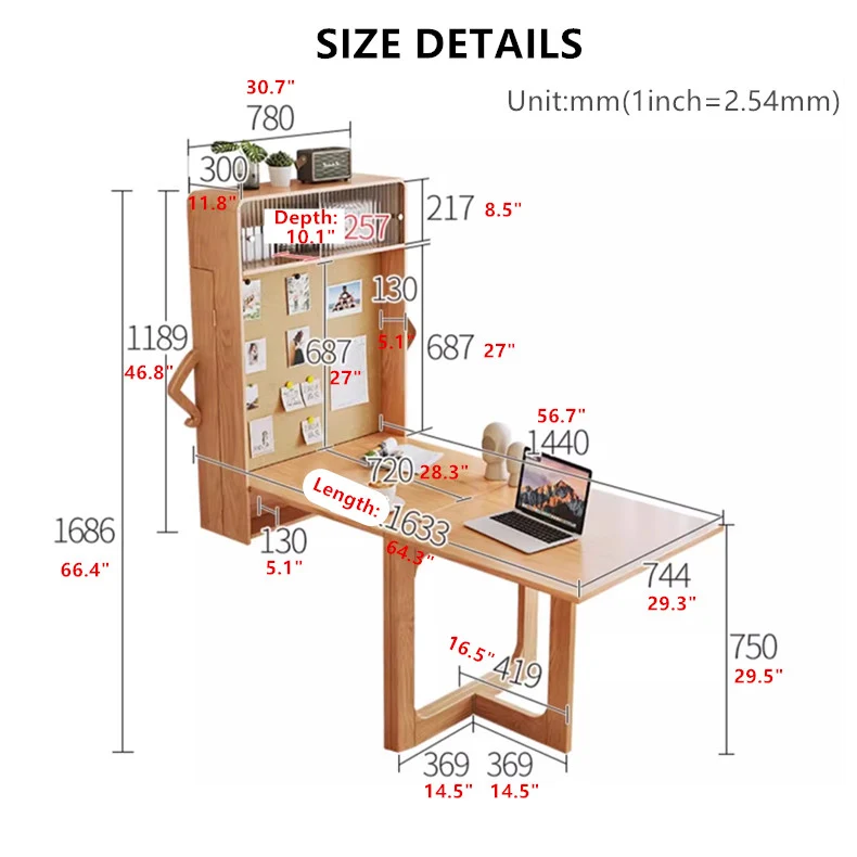 Table pliante murale