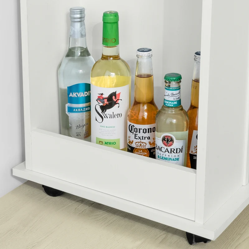 SoBuy FSB45-W Desserte Table d’Appoint Meuble de Rangement avec Tiroir et 4 Compartiments