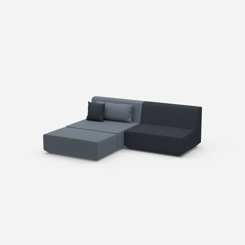 Modulares Ecksofa ohne Armlehne