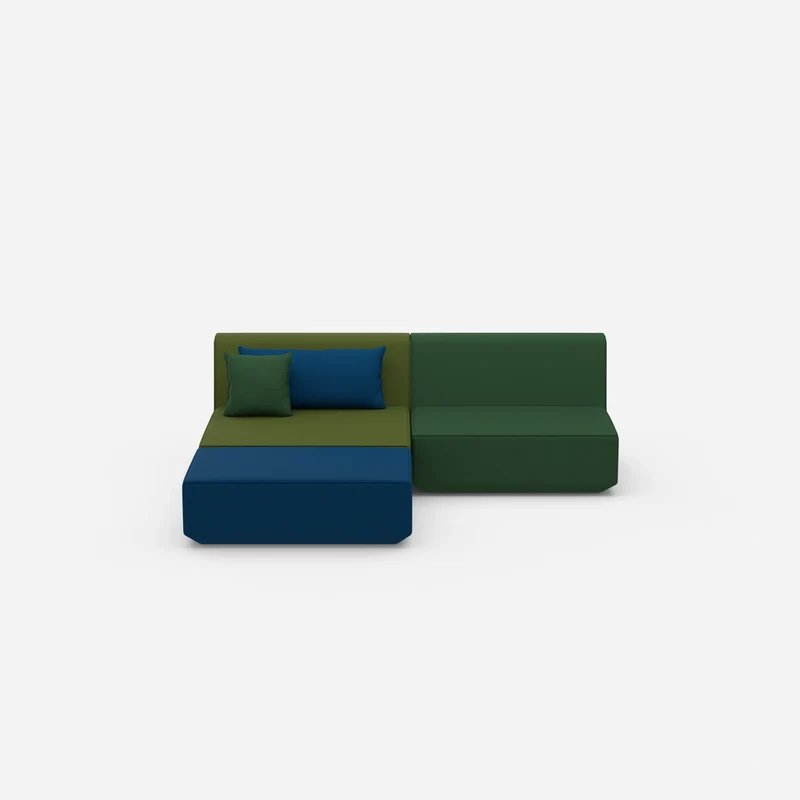 Modulares Ecksofa ohne Armlehne