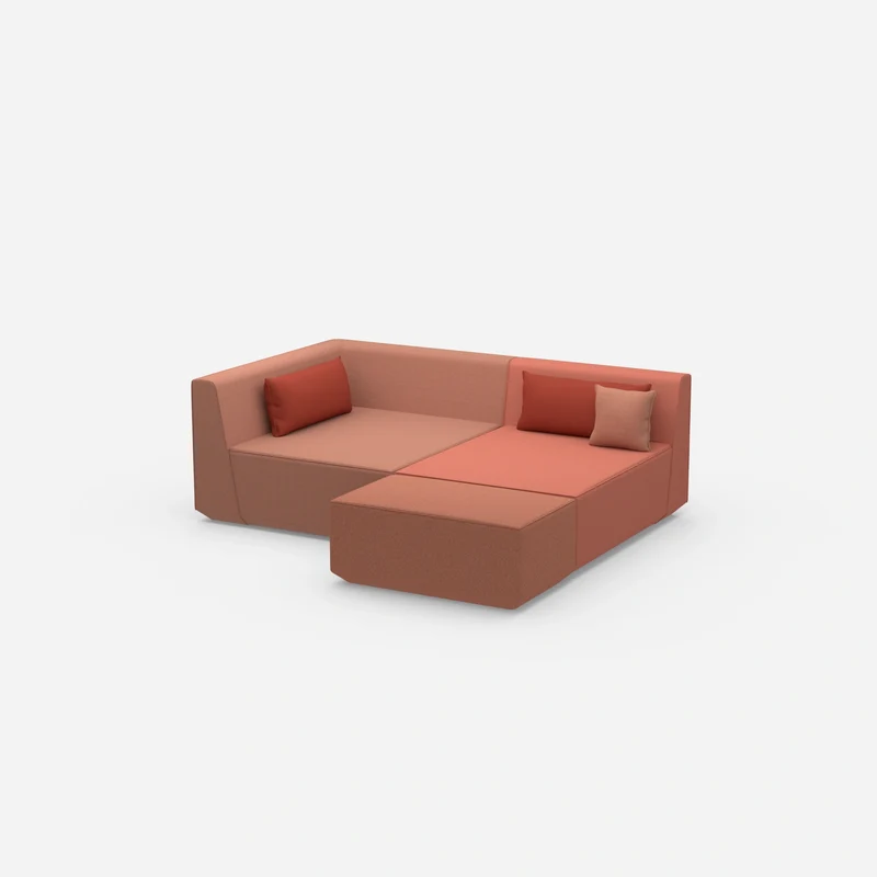 Tiefes modulares Ecksofa