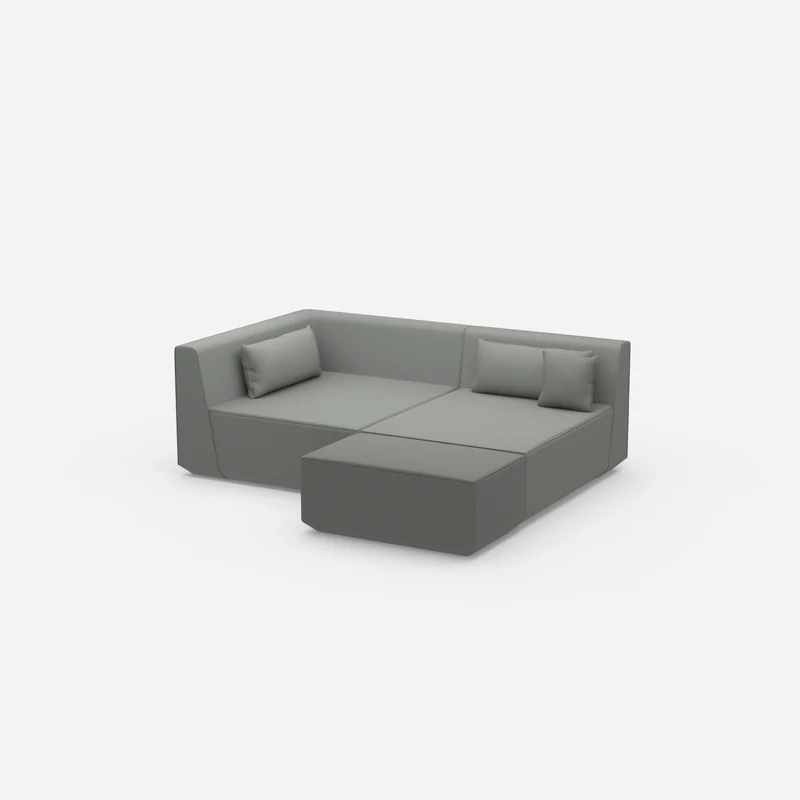 Tiefes modulares Ecksofa