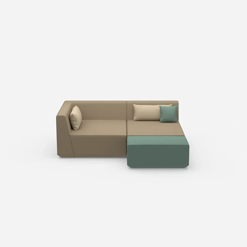 Tiefes modulares Ecksofa