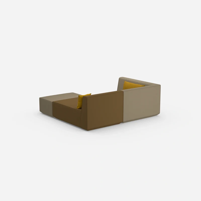Tiefes modulares Ecksofa