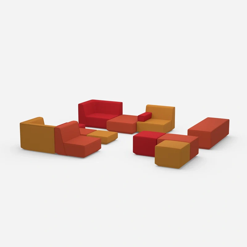 Bunte Sitzbank