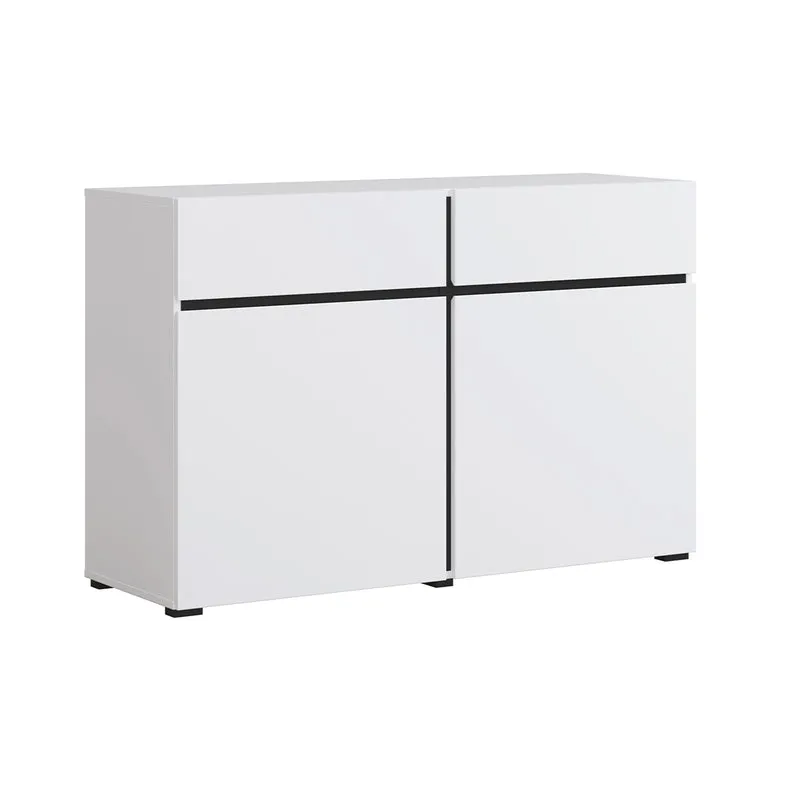 Buffet 2 portes 2 tiroirs Lilia Blanc