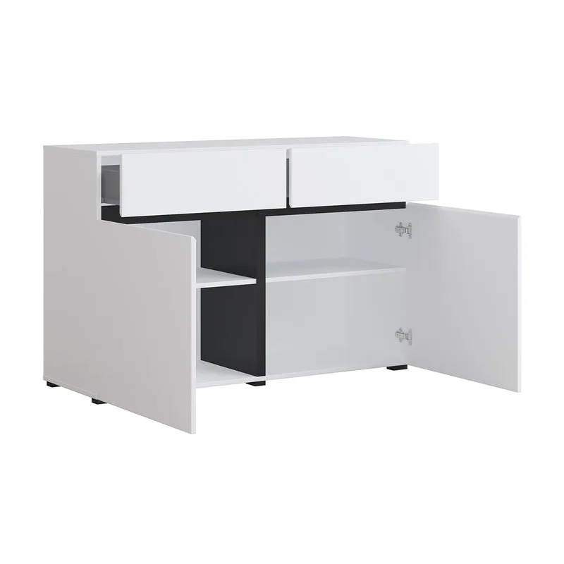 Buffet 2 portes 2 tiroirs Lilia Blanc