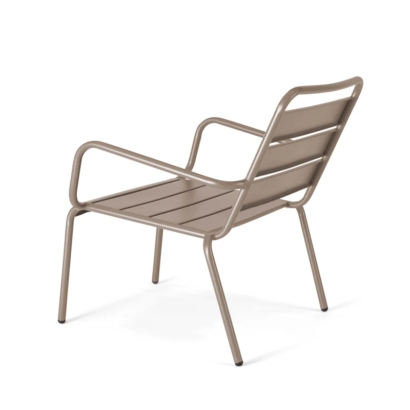 Lot de 2 fauteuils bas de jardin Oviala en metal
