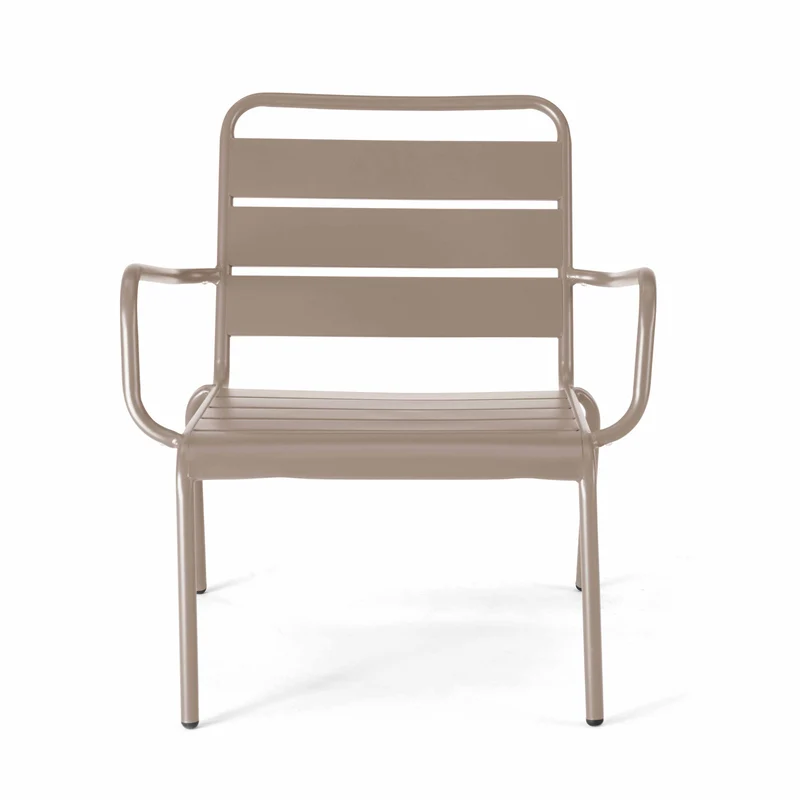 Lot de 2 fauteuils bas de jardin Oviala en metal