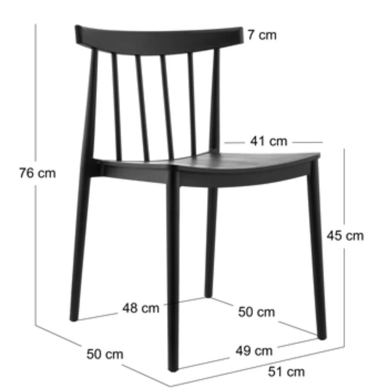 Lot de 4 chaises de jardin en plastique Oviala LISBOA Blanc