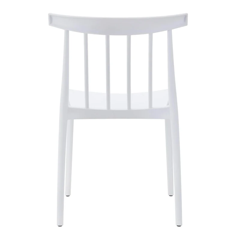 Lot de 4 chaises de jardin en plastique Oviala LISBOA Blanc