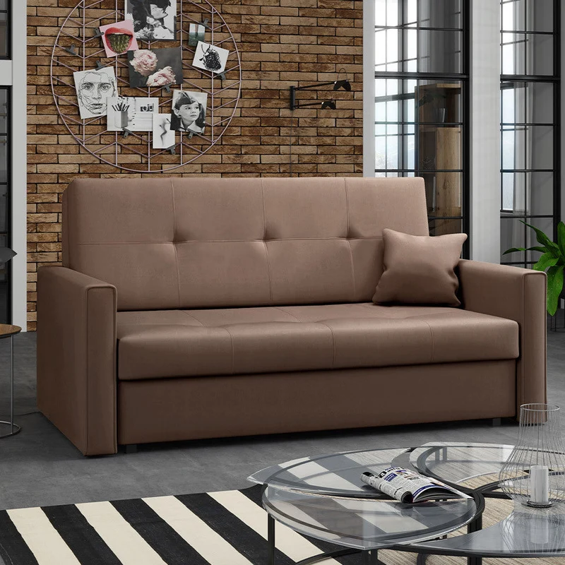 Canapé convertible 2 places marron MOBILIER 1 Columbus 106 (Manila 05)