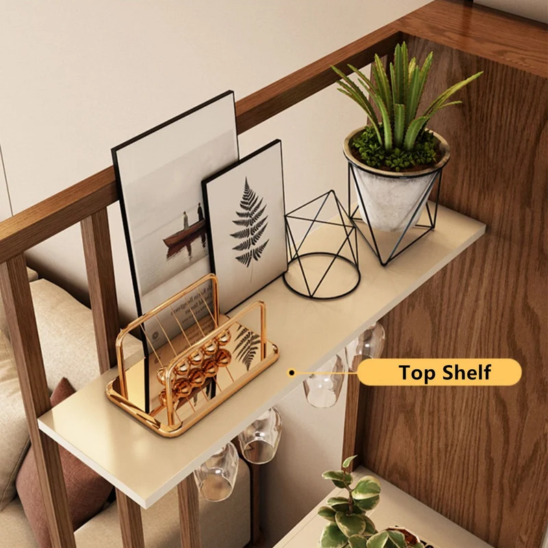 Table de bar rétractable nordique avec armoire à vin