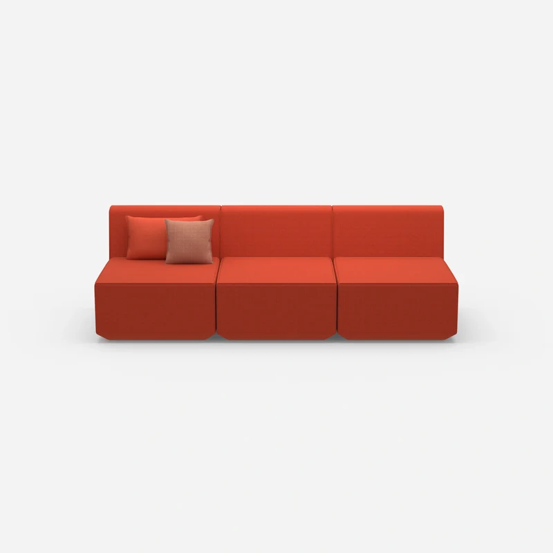 Rote 3 Sitzer Sofas
