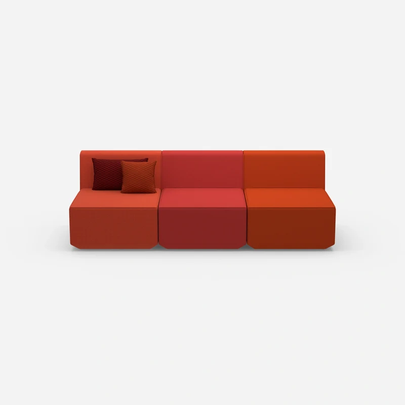 Rote 3 Sitzer Sofas