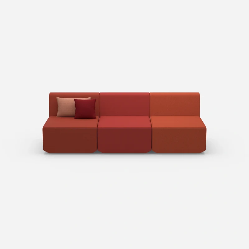 Rote 3 Sitzer Sofas