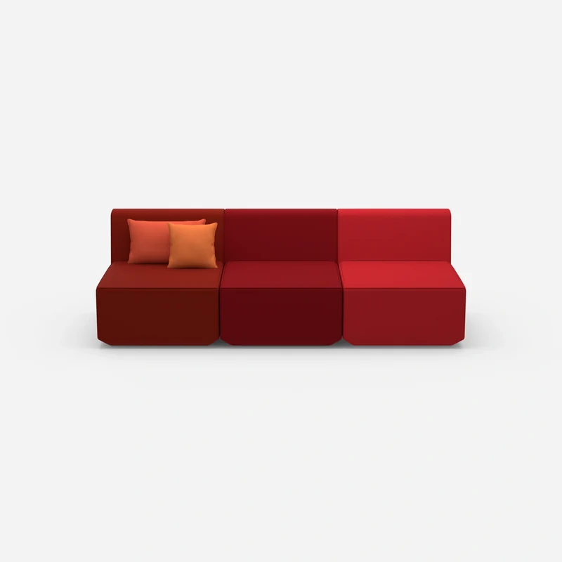 Rote 3 Sitzer Sofas