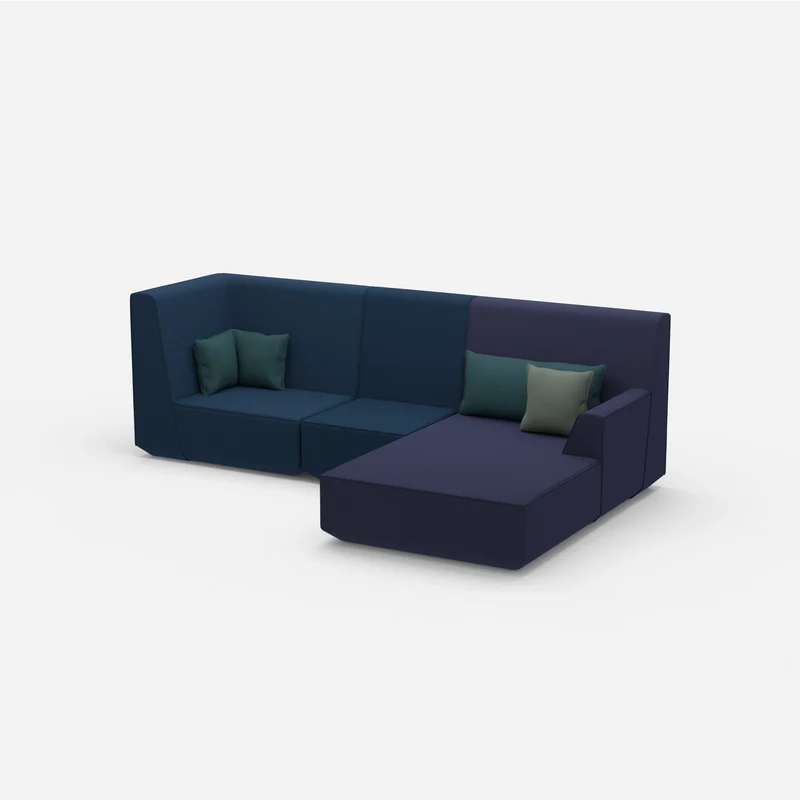 3 Personen Sofa mit Ottomane