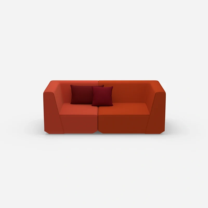 Sofa für 2 Personen in Rot