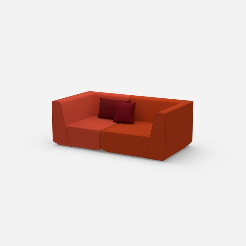 Sofa für 2 Personen in Rot