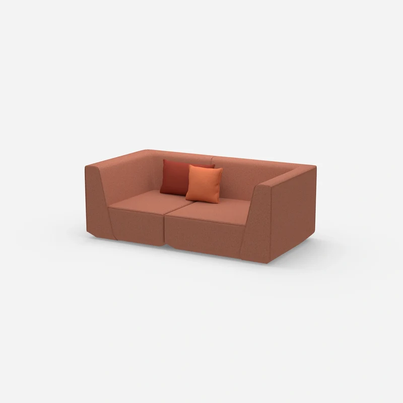 Sofa für 2 Personen in Rot