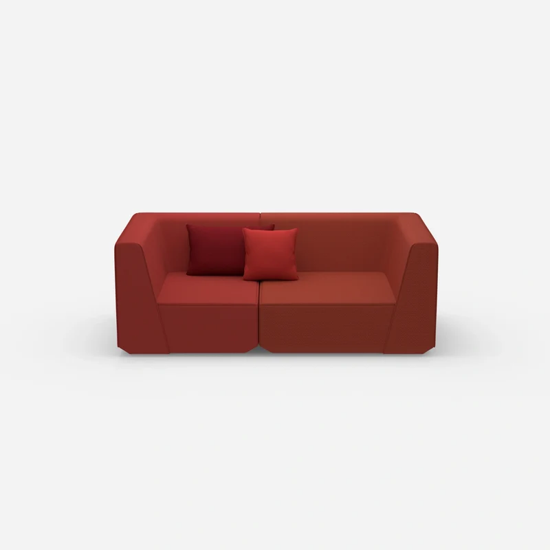 Sofa für 2 Personen in Rot