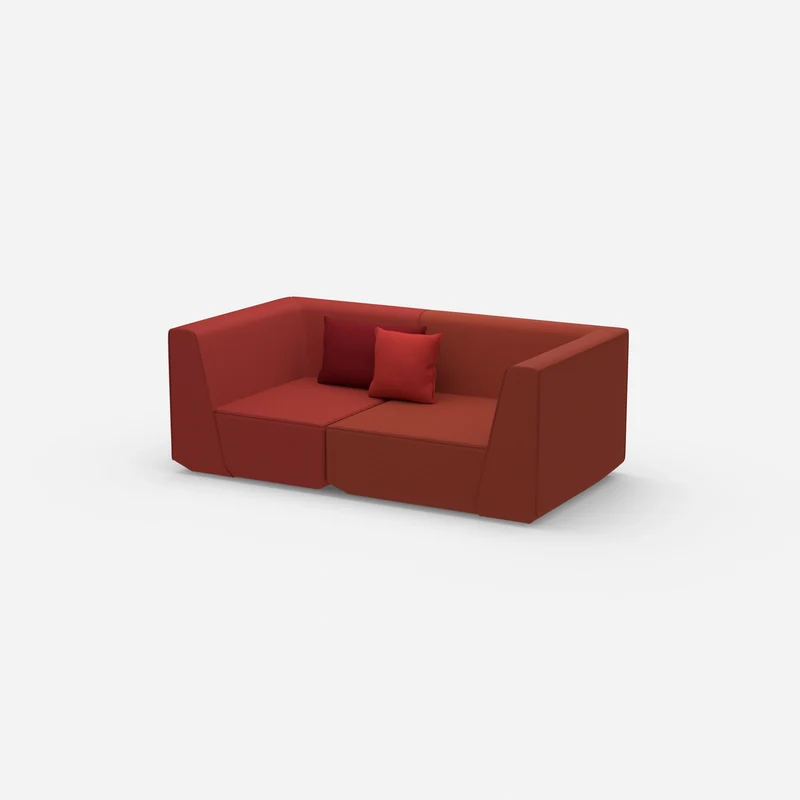 Sofa für 2 Personen in Rot