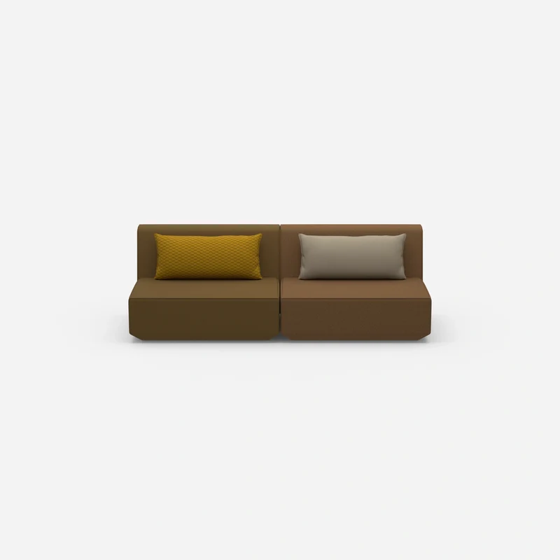 Modulares Sofa 3er in Braun