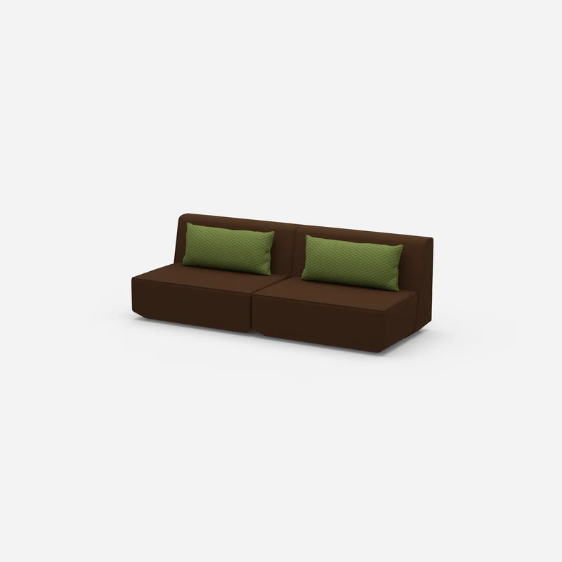 Modulares Sofa 3er in Braun