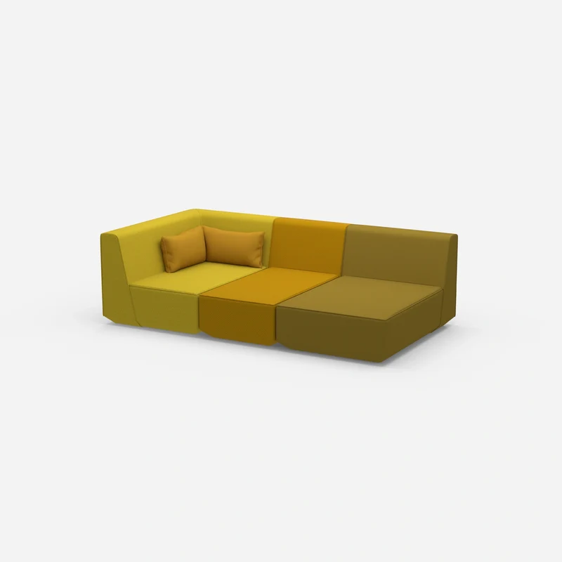 3 Sitzer Sofa modular mit Liegefunktion
