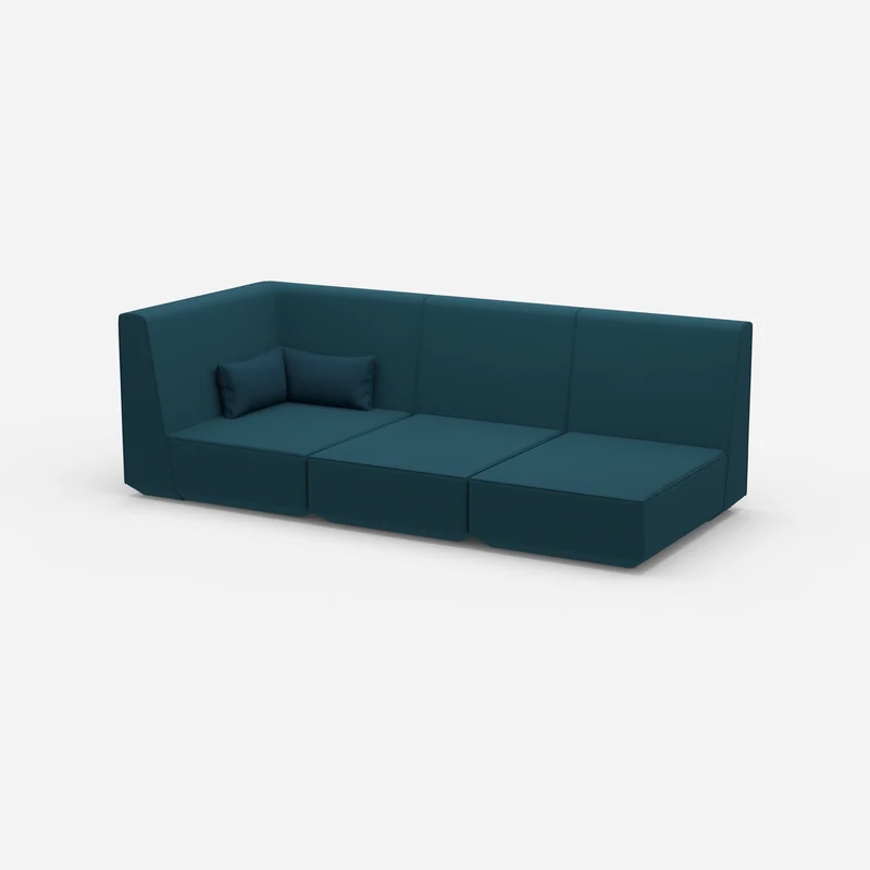 3 Sitzer Sofa mit Liegefunktion mit hoher Rückenlehne