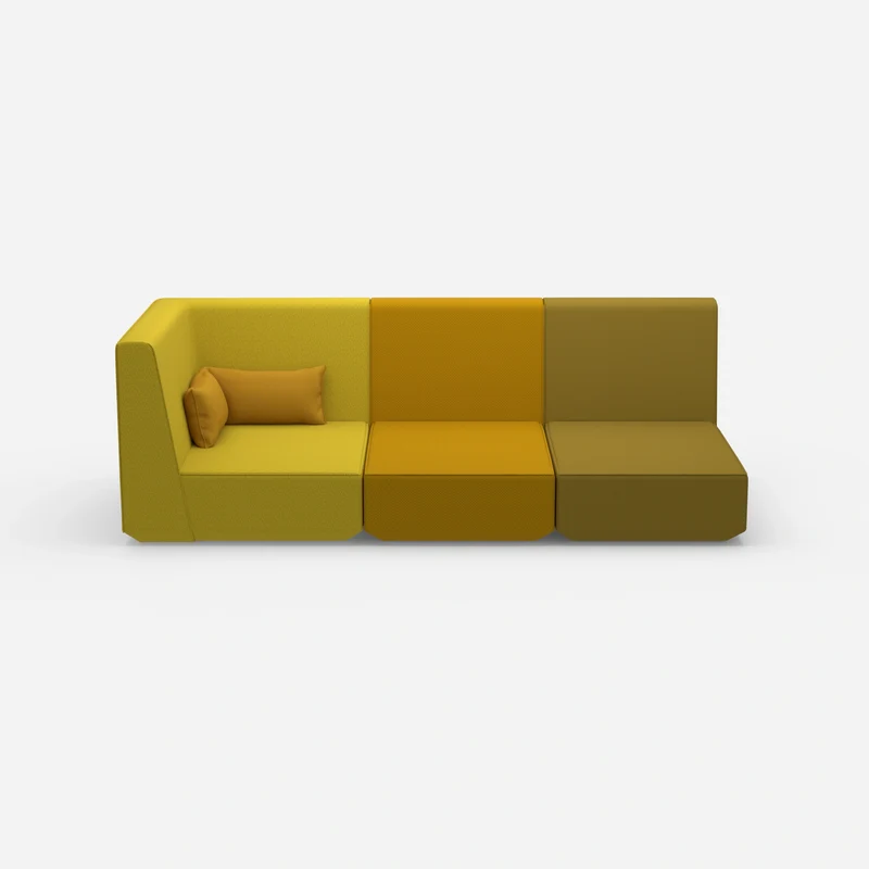 3 Sitzer Sofa mit Liegefunktion mit hoher Rückenlehne