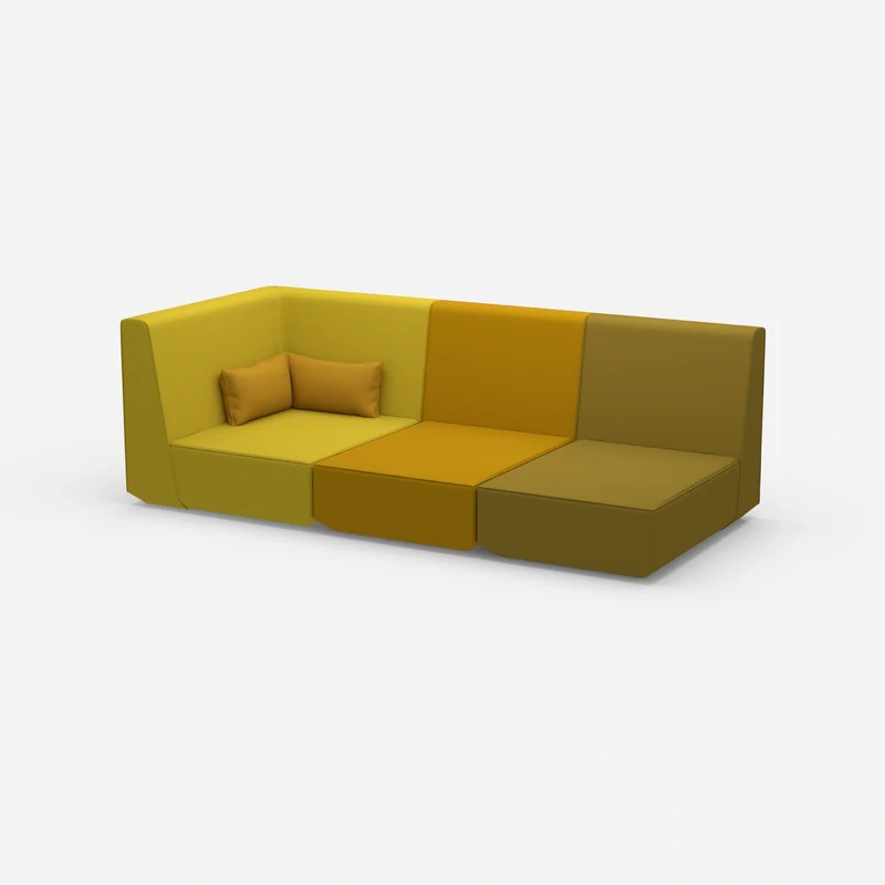 3 Sitzer Sofa mit Liegefunktion mit hoher Rückenlehne