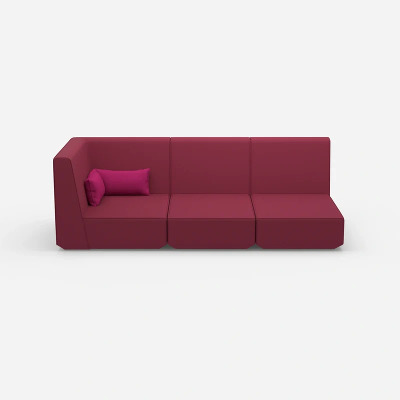 3 Sitzer Sofa mit Liegefunktion mit hoher Rückenlehne