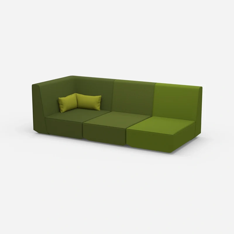 3 Sitzer Sofa mit Liegefunktion mit hoher Rückenlehne